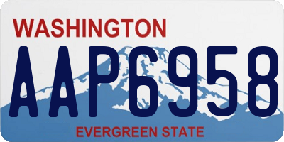 WA license plate AAP6958