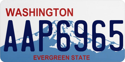 WA license plate AAP6965