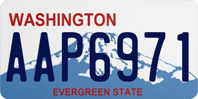 WA license plate AAP6971