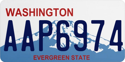 WA license plate AAP6974