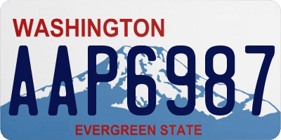 WA license plate AAP6987