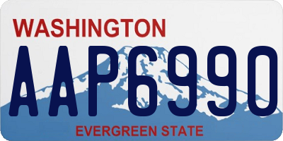WA license plate AAP6990