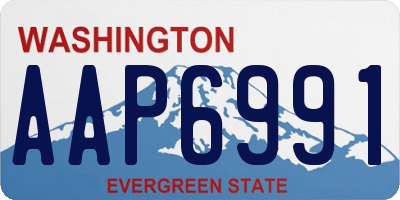 WA license plate AAP6991