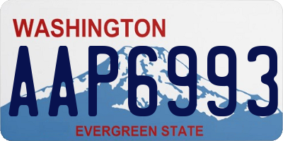 WA license plate AAP6993