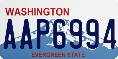 WA license plate AAP6994