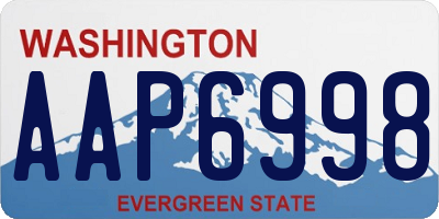 WA license plate AAP6998