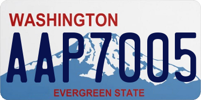 WA license plate AAP7005