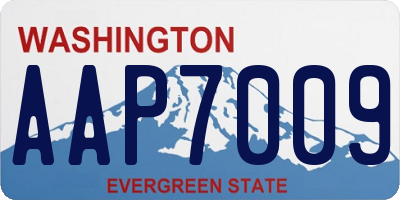 WA license plate AAP7009