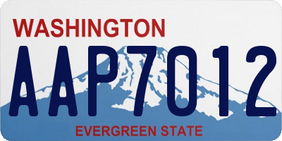 WA license plate AAP7012