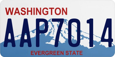 WA license plate AAP7014