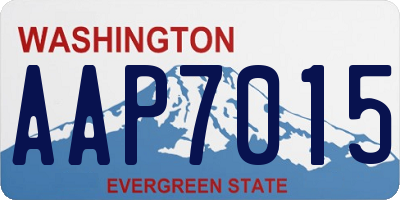 WA license plate AAP7015