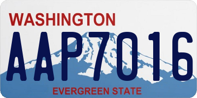 WA license plate AAP7016
