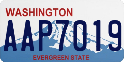 WA license plate AAP7019