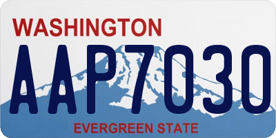WA license plate AAP7030
