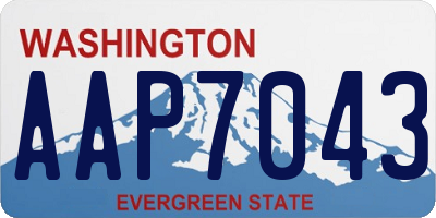 WA license plate AAP7043