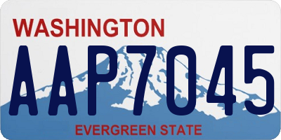 WA license plate AAP7045