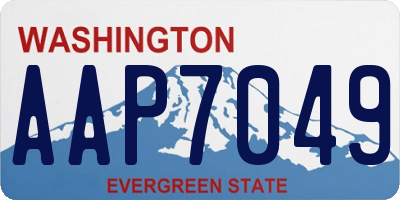 WA license plate AAP7049