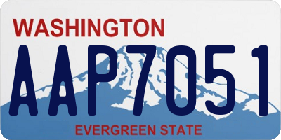 WA license plate AAP7051