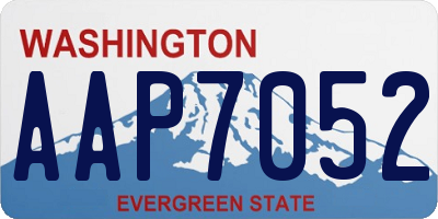 WA license plate AAP7052