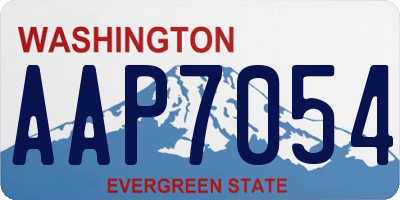WA license plate AAP7054