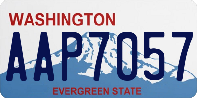 WA license plate AAP7057