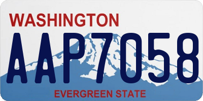 WA license plate AAP7058