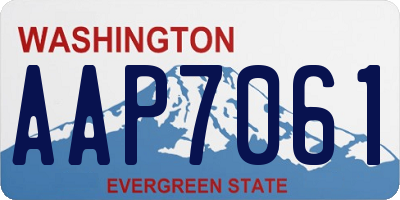 WA license plate AAP7061