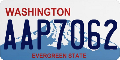 WA license plate AAP7062