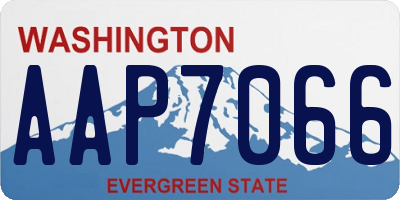 WA license plate AAP7066