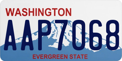 WA license plate AAP7068