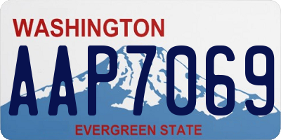 WA license plate AAP7069