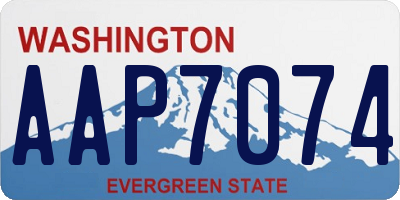 WA license plate AAP7074
