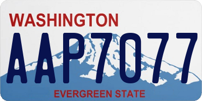 WA license plate AAP7077