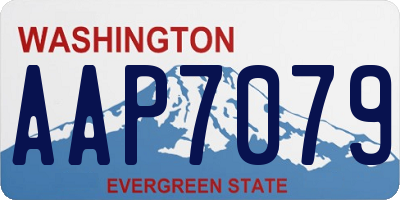 WA license plate AAP7079
