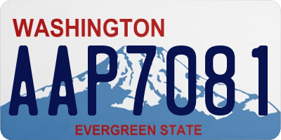 WA license plate AAP7081