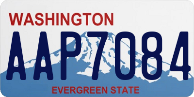 WA license plate AAP7084