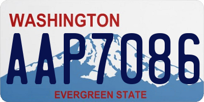 WA license plate AAP7086