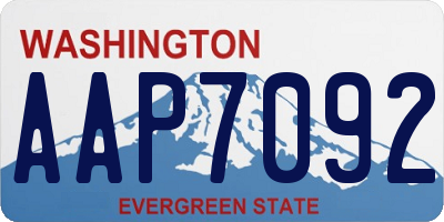 WA license plate AAP7092