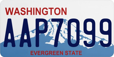 WA license plate AAP7099