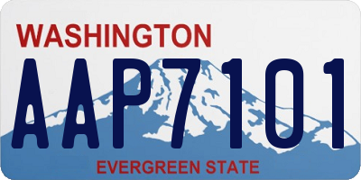 WA license plate AAP7101