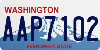 WA license plate AAP7102