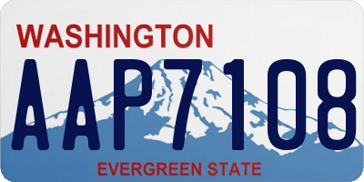 WA license plate AAP7108