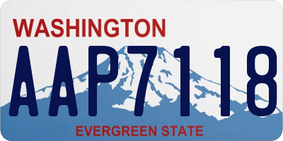 WA license plate AAP7118