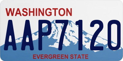 WA license plate AAP7120
