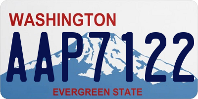 WA license plate AAP7122