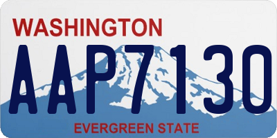 WA license plate AAP7130