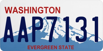 WA license plate AAP7131