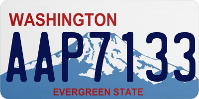 WA license plate AAP7133