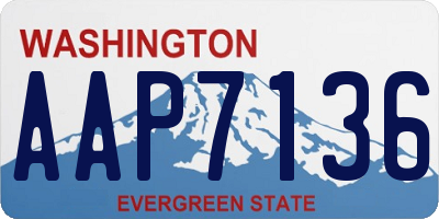 WA license plate AAP7136