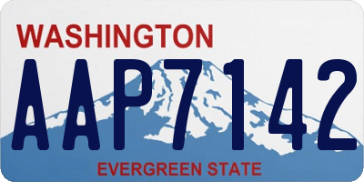 WA license plate AAP7142